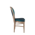 Chandelle Chair Ivory with Teal Seat Pad