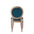Chandelle Chair Ivory with Teal Seat Pad