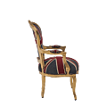 Louis Armchair in Gold with Union Jack Seat Pad