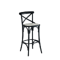 Coco Bar Stool in Black with Vanilla Seat Pad