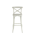 Coco Bar Stool in White with Vanilla Seat Pad