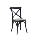 Coco Chair in Black with Vanilla Seat Pad