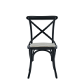 Coco Chair in Black with Vanilla Seat Pad