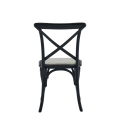 Coco Chair in Black with Vanilla Seat Pad