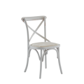Coco Chair in White with Vanilla Seat Pad
