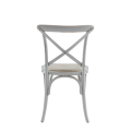 Coco Chair in White with Vanilla Seat Pad