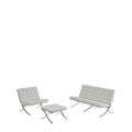 Barcelona Chair in White