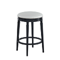 Beli Bar Stool Black with White Seat Pad