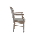 Chandelle Armchair in Ivory with White Seat Pad