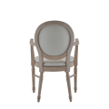 Chandelle Armchair in Ivory with White Seat Pad