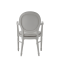 Chandelle Armchair in White with White Seat Pad