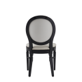 Chandelle Chair in Black with White Seat Pad