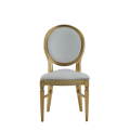 Chandelle Chair in Gold with White Seat Pad