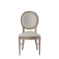 Chandelle Chair in Ivory with White Seat Pad