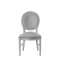 Chandelle Chair in White with White Seat Pad