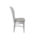 Chandelle Chair in White with White Seat Pad
