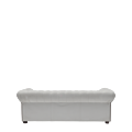 Chesterfield Leather Sofa in White 7ft