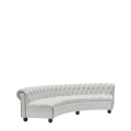Chesterfield Curved Sofa in White