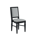 CKC Chair in Black with White Seat Pad