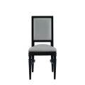 CKC Chair in Black with White Seat Pad