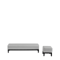 Classic Square Ottoman in White