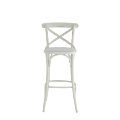 Coco Bar Stool in White with White Seat Pad