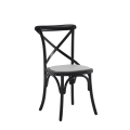 Coco Chair in Black with White Seat Pad