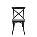 Coco Chair in Black with White Seat Pad