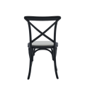 Coco Chair in Black with White Seat Pad