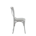 Coco Chair in White with White Seat Pad