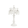 Crystal Drop Candelabra in White