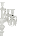 Crystal Drop Candelabra in White