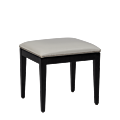 Divano Ottoman in Black with White Seat Pad
