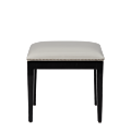 Divano Ottoman in Black with White Seat Pad