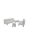 Infinito F Curved Sofa in White