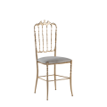 Napoleon Chair in Gold with White Seat Pad