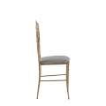 Napoleon Chair in Gold with White Seat Pad