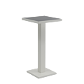 Olympic Poseur Table in White with Smoked Mirror Top