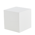 Seattle Cube Plinth in White with White Top