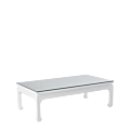 Shanghai Coffee Table in White with Mirror Top 