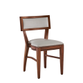 The Bogart Chair in Antique Wood with White Seat Pad