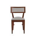 The Bogart Chair in Antique Wood with White Seat Pad