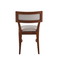 The Bogart Chair in Antique Wood with White Seat Pad
