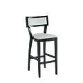 The Bogart Bar Stool in Black with White
