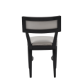The Bogart Chair in Black with White Seat Pad