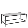 Unico Rectangular Coffee Table with Black Frame and White Top
