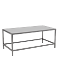 Unico Rectangular Coffee Table - Steel Frame - White Top