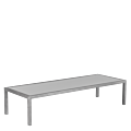 Unico Coffee Table Max with Stainless Steel Frame and White Top