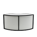 Unico Curved Bar with Black Frame and White Panels