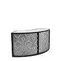 Unico Curved Bar with Black Frame and Etched Panels